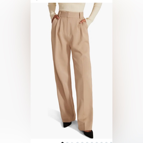 NEW Favorite Daughter The Favorite Pants beige High Waist Wide Leg Size 14 - Picture 4 of 10